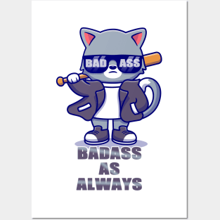 Badass Cat Posters and Art